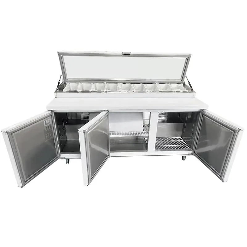 Pizza Prep Table Refrigerator Double Door Pizza Prep Table - Image 3